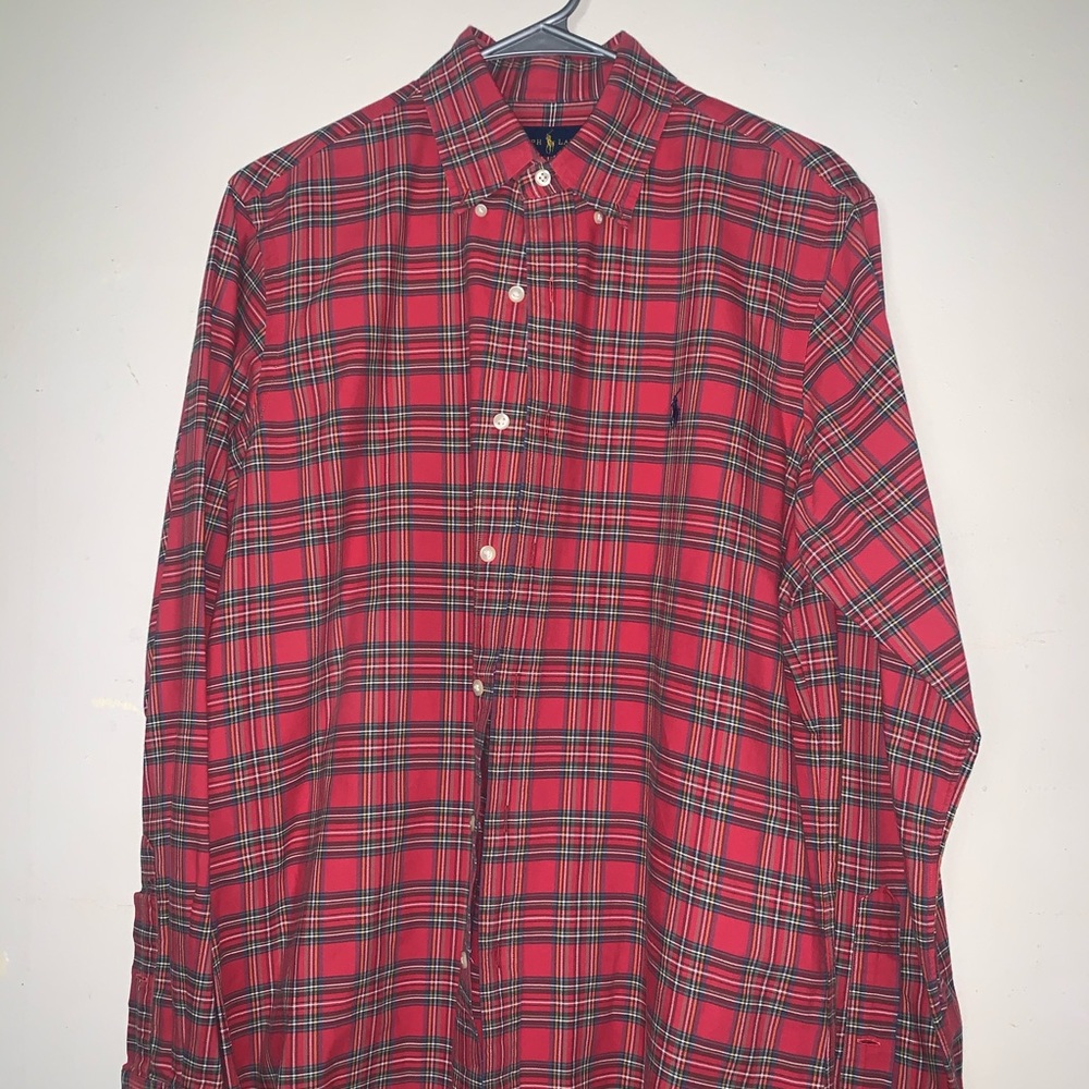 Ralph Lauren red festive flannel Medium